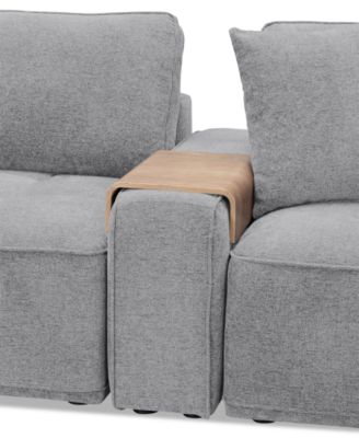 CLOSEOUT! Nycolle 7-Pc. Modular Fabric L-Shape Sectional with 2 Consoles, Created for Macy's