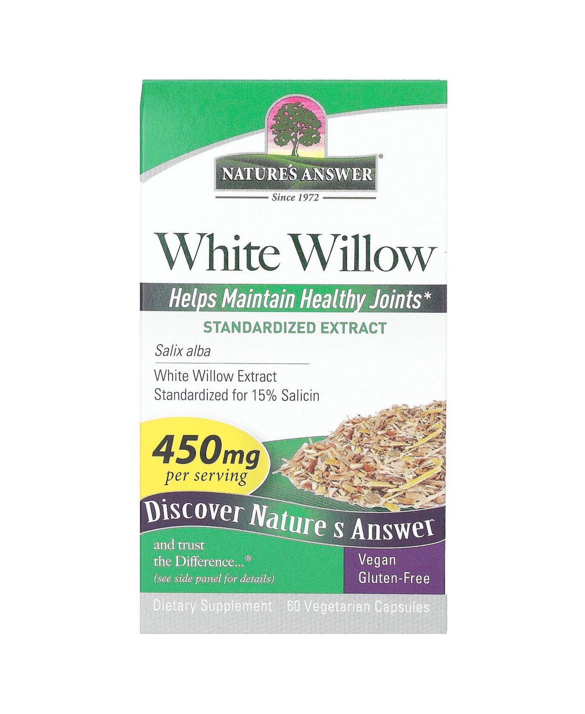 White Willow 450 mg - 60 Vegetarian Capsules