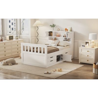 Streamdale Captain Bed Frame with Storage and Shelves