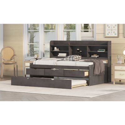 Bed with Bookshelves, and Trundle