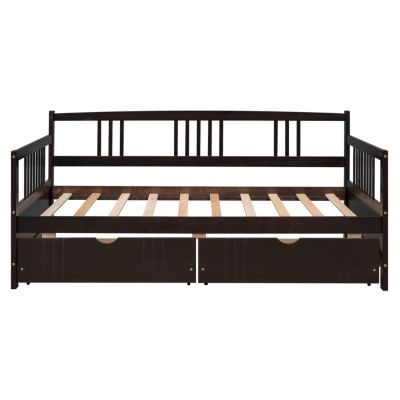 Streamdale Twin Size Daybed Wood Bed With Two Drawers