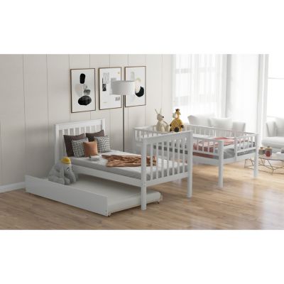 Streamdale Twin Over Twin Bunk Bed With Trundle And Storage