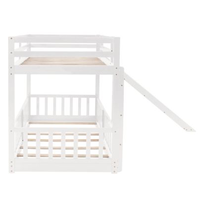 Twin Over Twin Bunk Bed With Slide And Ladder