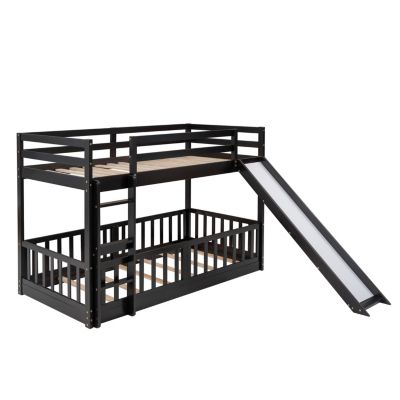 Streamdale Twin Over Twin Bunk Bed With Slide And Ladder