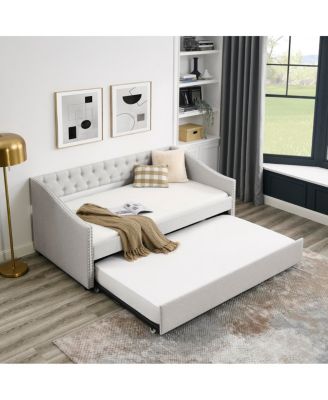 Upholstered Twin Daybed with Trundle