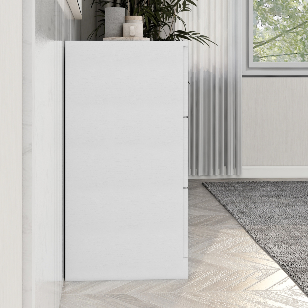 Streamdale Furniture Modern White 6-Drawer Dresser For Bedroom - Ample Storage Wide Chest Of Drawers, Sturdy & Safe