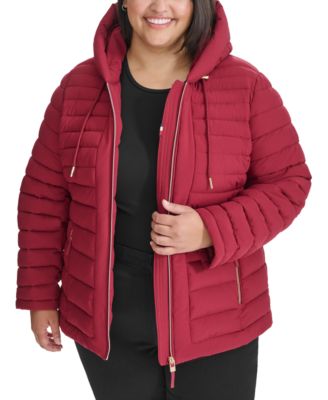Plus Size Hooded Packable Puffer Coat, Created for Macy's