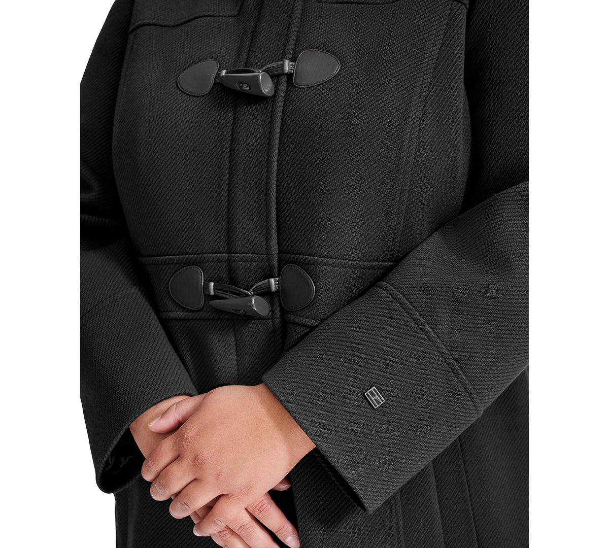 Tommy Hilfiger Plus Size Hooded Toggle Walker Coat, Created for Macy's