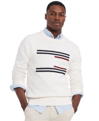 Tommy Hilfiger Men s Relaxed Fit Cable Knit Flag Sweater Macy s