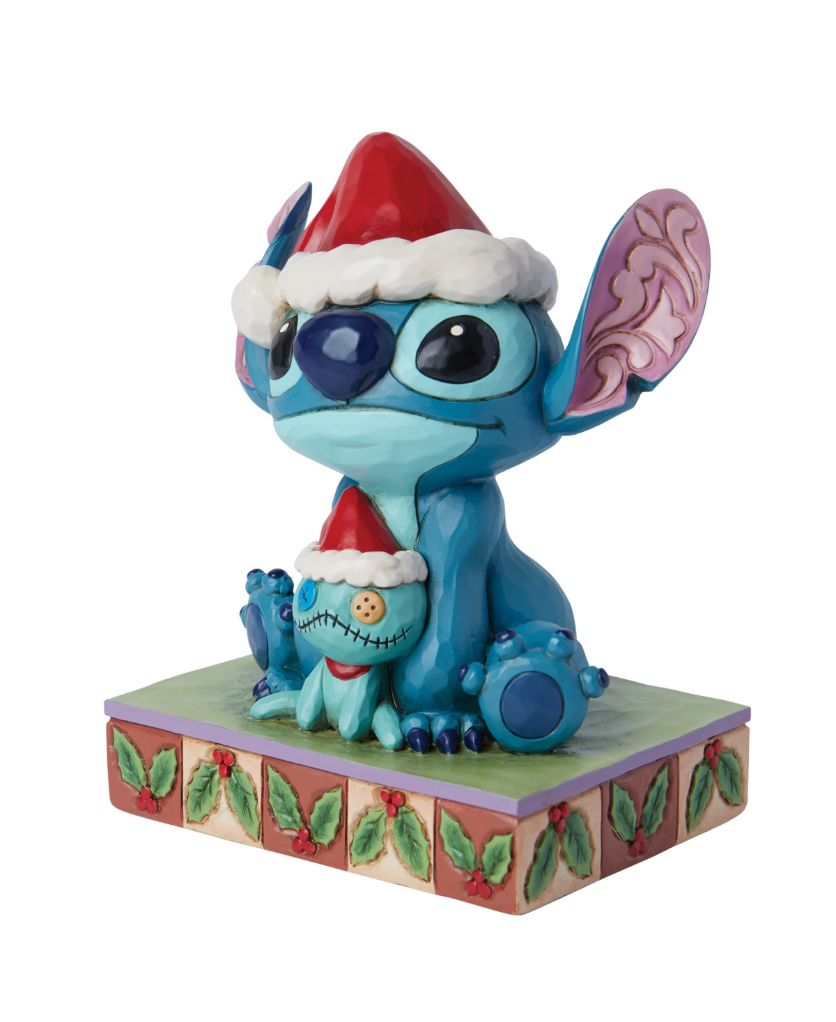 Jim Shore Disney Traditions Santa Stitch With Scrump Figurine In Multi