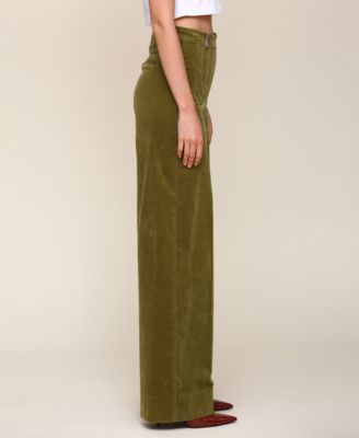 Women's Double-Zipper Wide-Leg Pants