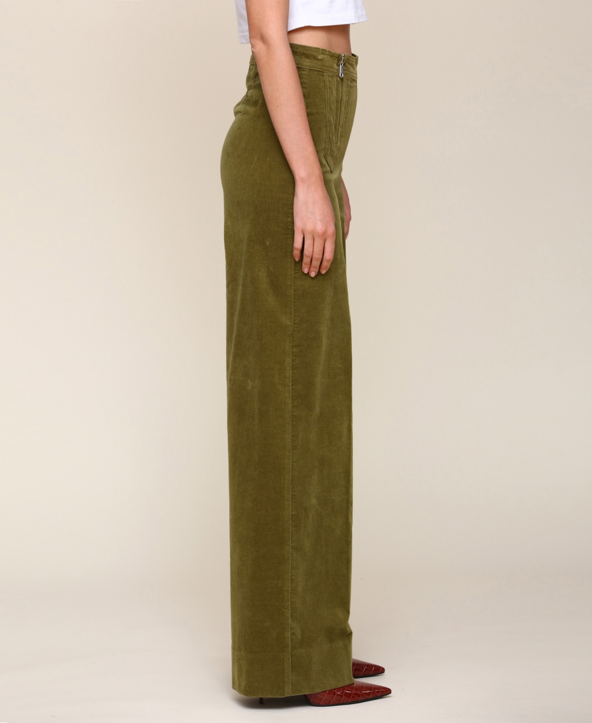 Avec Les Filles Women's Double-Zipper Wide-Leg Pants