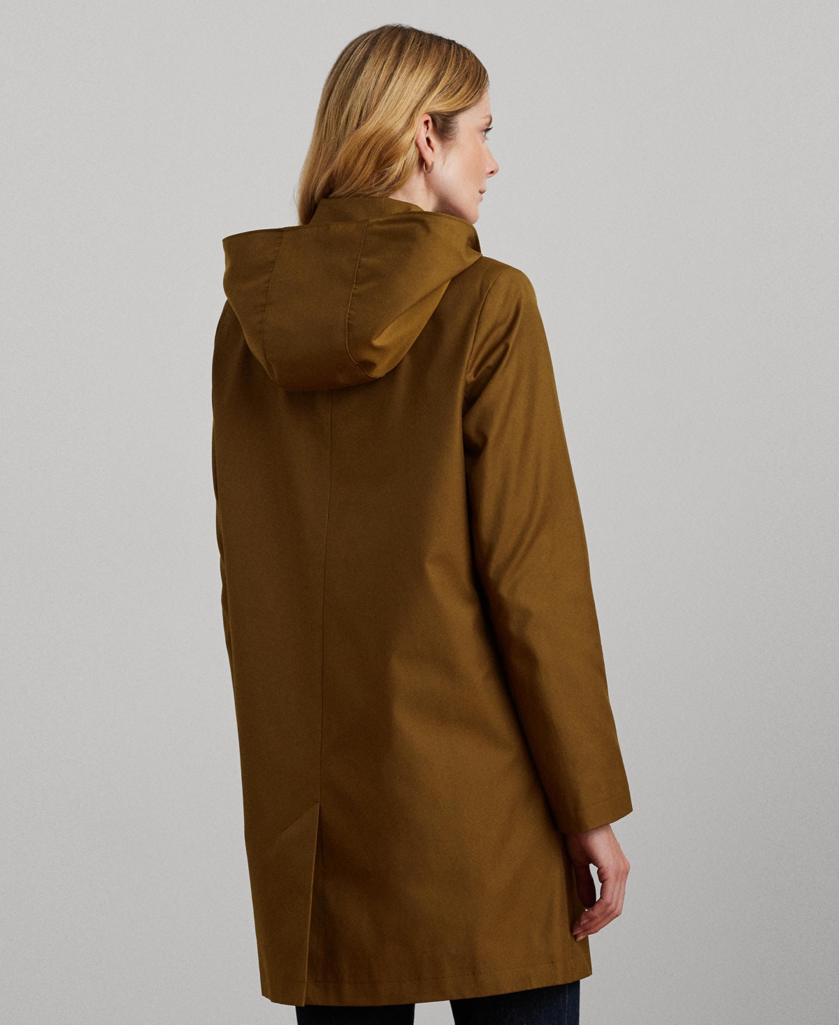 Lauren Ralph Lauren Womens Hooded A-Line Raincoat