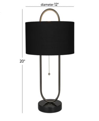 20" Metal Oval Shaped Accent Lamp 
