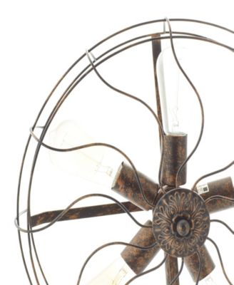 15" Metal Fan Shape 5 Light Accent Lamp