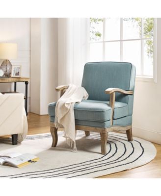 Rinaldo Wooden Upholstered Armchair with Wooden Legs