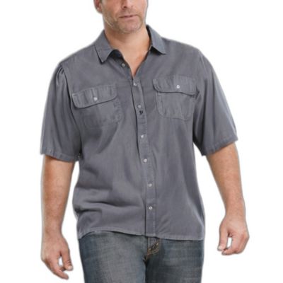 Big & Tall by KingSize Short Sleeve Denim And Twill Shirt