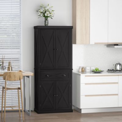72" Kitchen Pantry Storage Cabinet with Adjustable Shelves