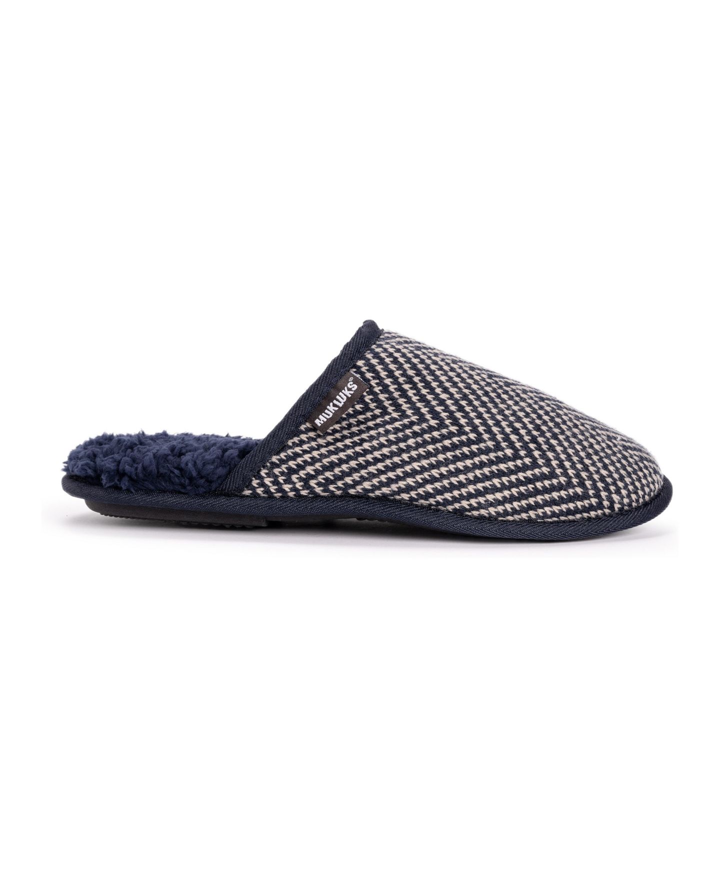 Мужские тапочки MUK LUKS Gavin Scuff Slippers, цвет: Тёмный сапфировый — фото 8