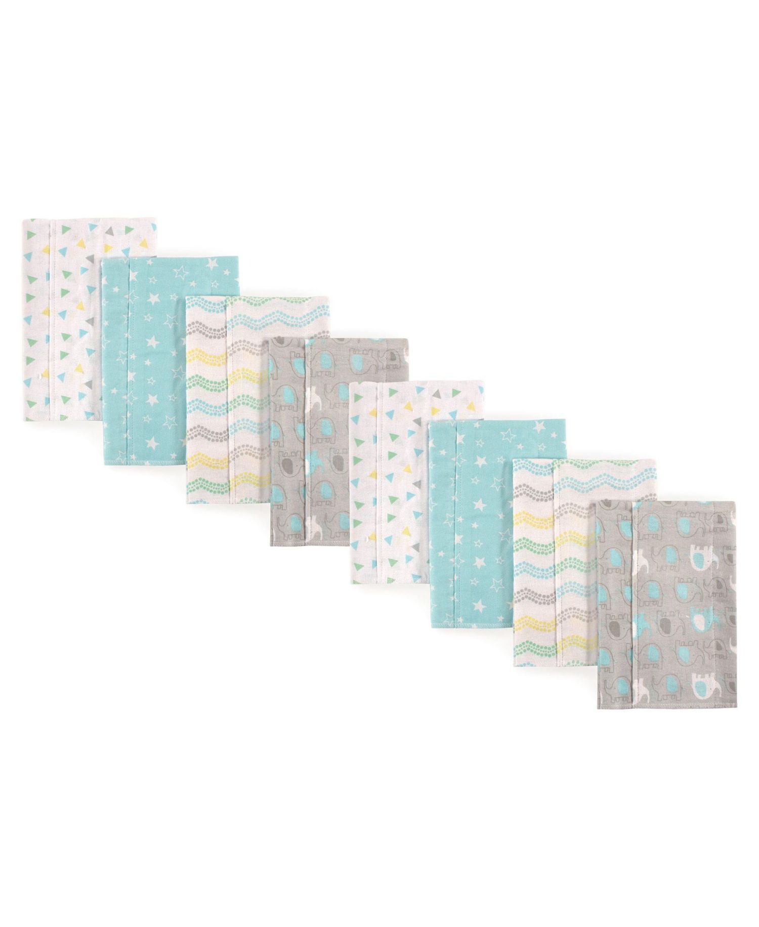 4-Piece Soft Flannel Burp Cloth Bundle