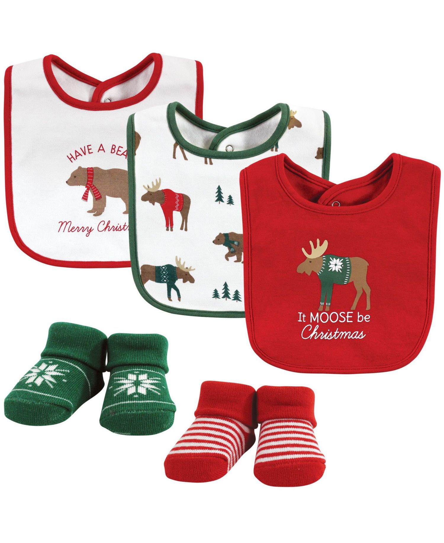 5Pk Bandana Bibs and Socks Set
