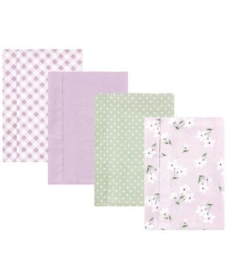 Girls 4Pk Flannel Burp Cloth (Cotton Poly