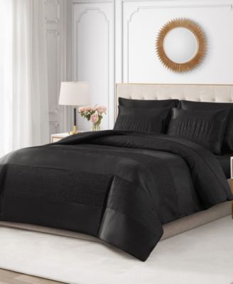 CLOSEOUT! Glam Night Stripe 4-Pc. Duvet Cover Set, Full/Queen