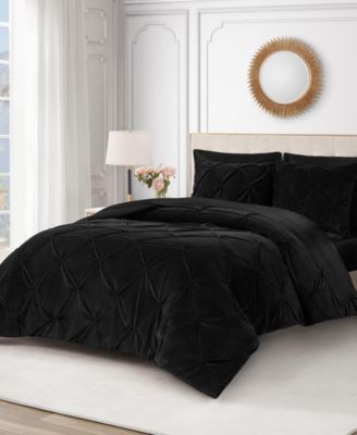 Kiss Pleat Plush 3-Pc. Comforter Set, Full/Queen