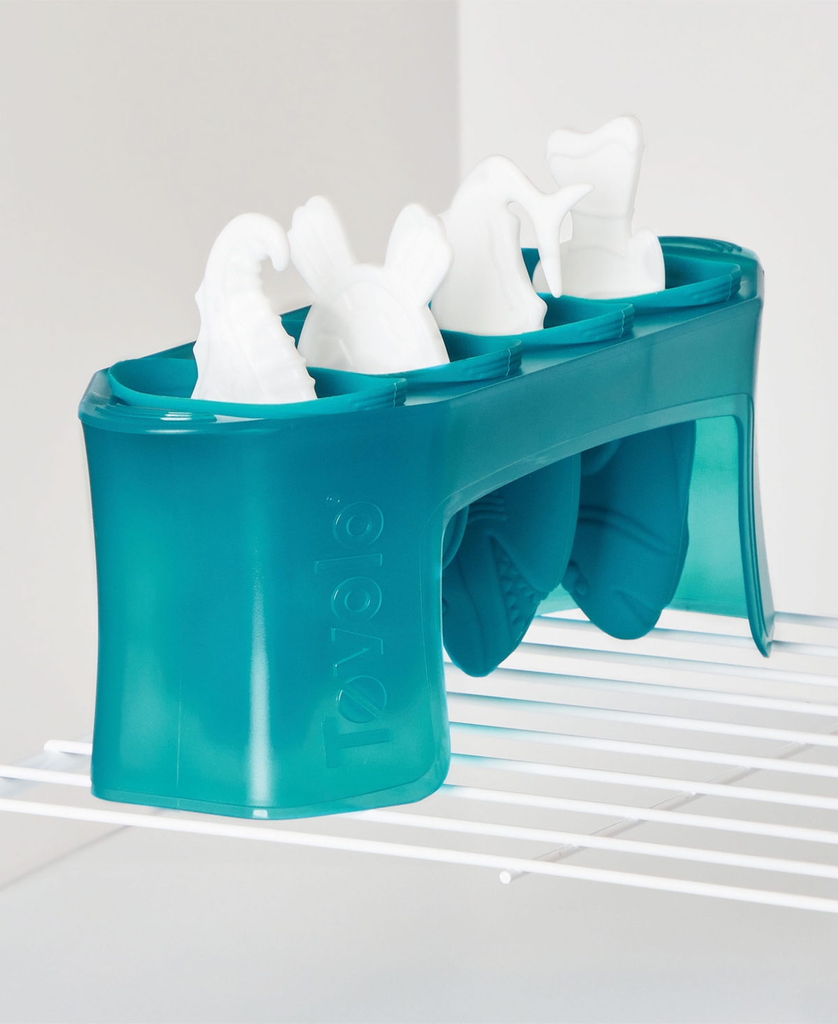 Tovolo Sea Animals Ice Pop Molds, Set Of 4 In Teal