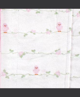 Girls Soft Cotton Flannel Essentials 8 Burp Cloths & Receiving Wraps