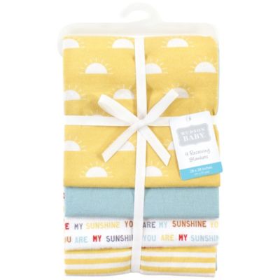 Girls 4Pk Flannel Receiving Blanket (Cotton Poly