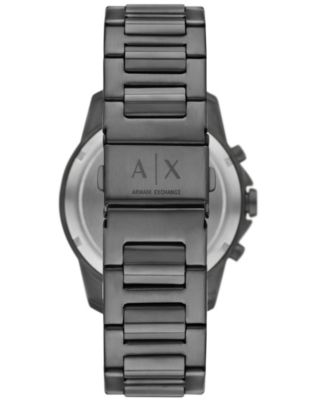 Men's Quartz Chronograph Gunmetal Stainless Steel 44MM