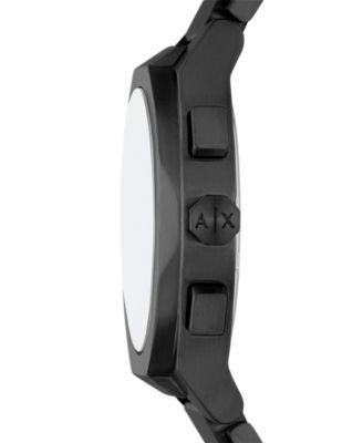 Men's Sync Quartz Chronograph Black Stainless Steel Watch 42MM