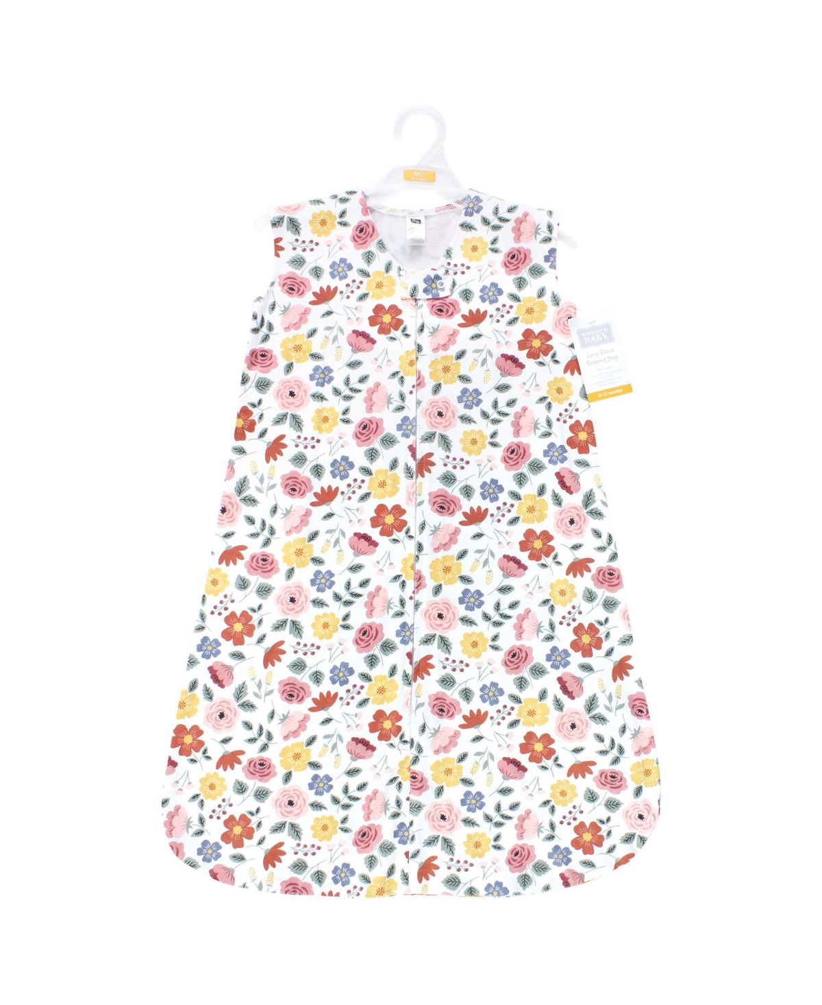 Hudson Baby Baby Girls Cotton Sleeveless Wearable Sleeping Bag, Sack, Blanket,- Mauve botanical
