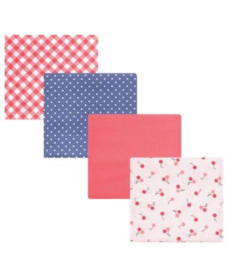 Girls 4Pk Flannel Receiving Blanket (Cotton Poly)