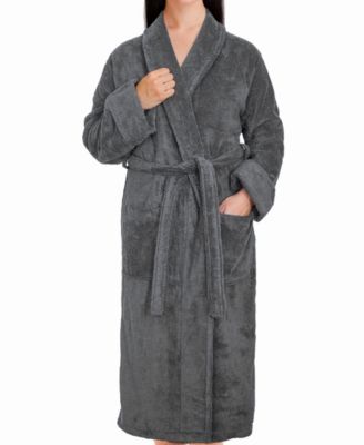 Lightweight Plush Shawl Collar Bathrobes