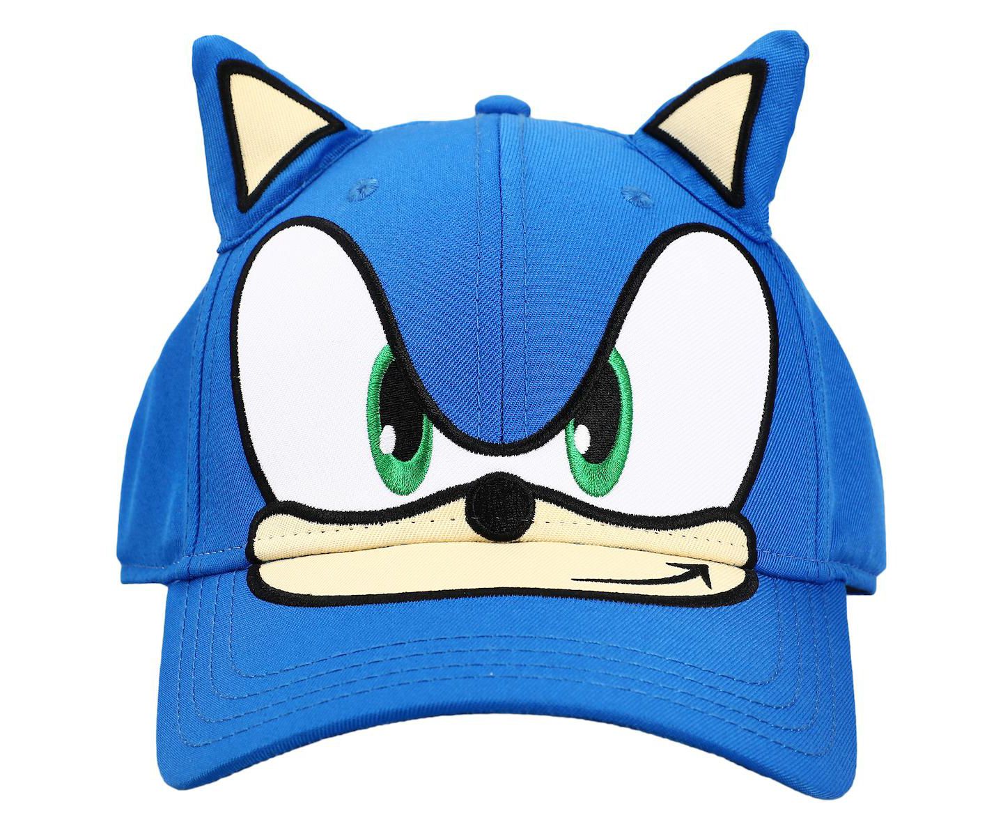 Мужская кепка Sonic the Hedgehog Face with Plush Ears Snapback Hat, цвет: Синий — фото 1