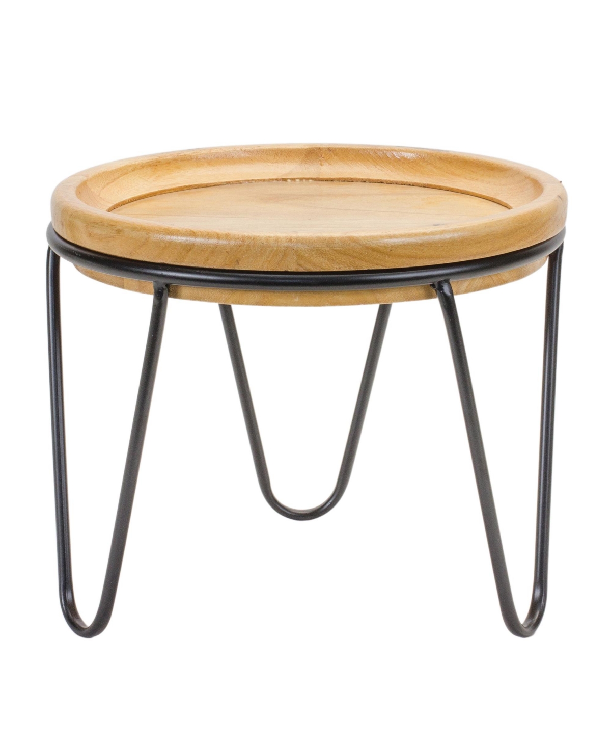 SlickblueWood Pedestal Tray (Set of 2) - Natural