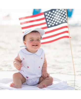 Baby Boys  Blue Seersucker Baseball Hat