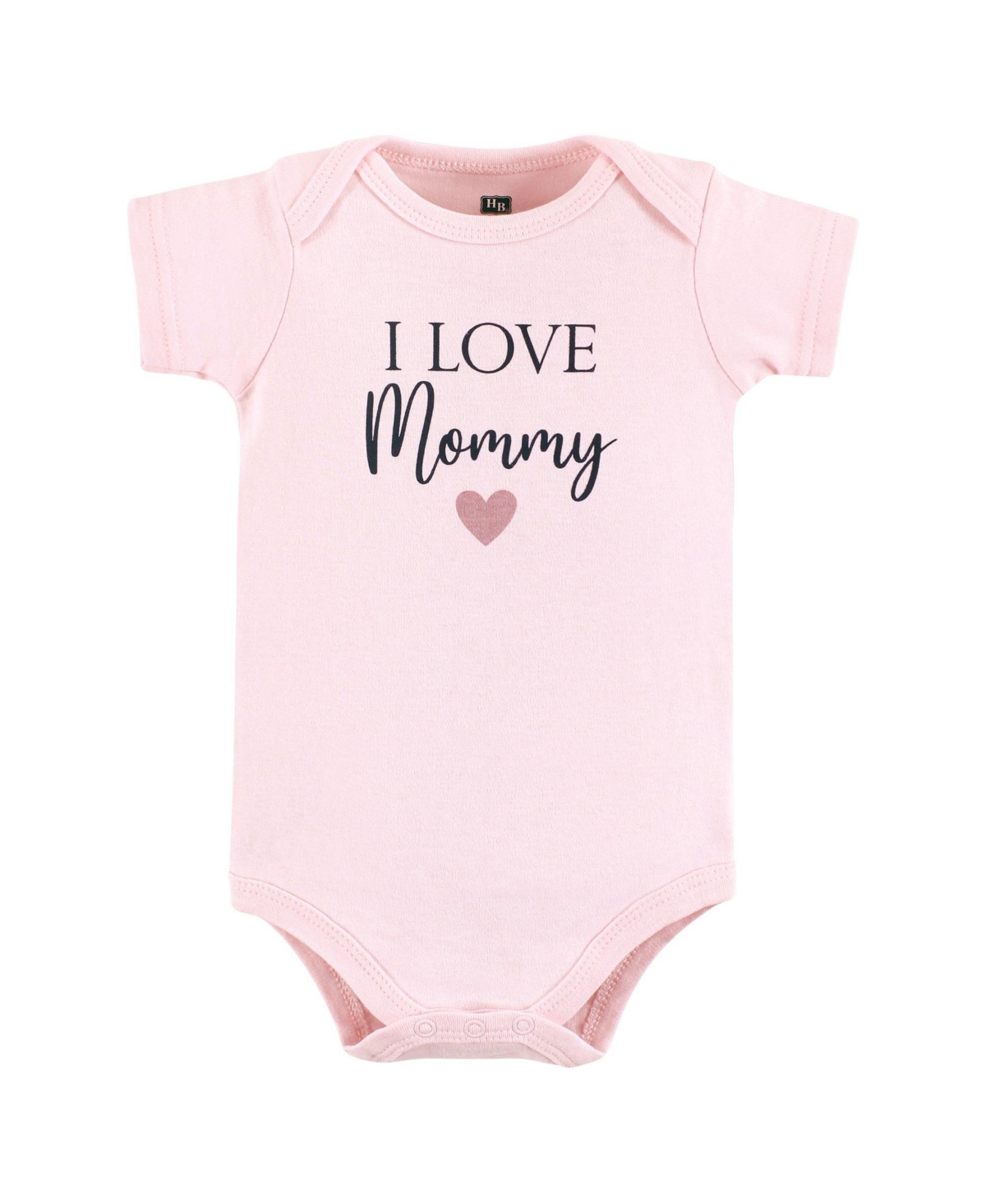 Hudson Baby Baby Girls Cotton Bodysuits Mommy Pink Navy 3Pk - Girl mommy pink navy 3pk
