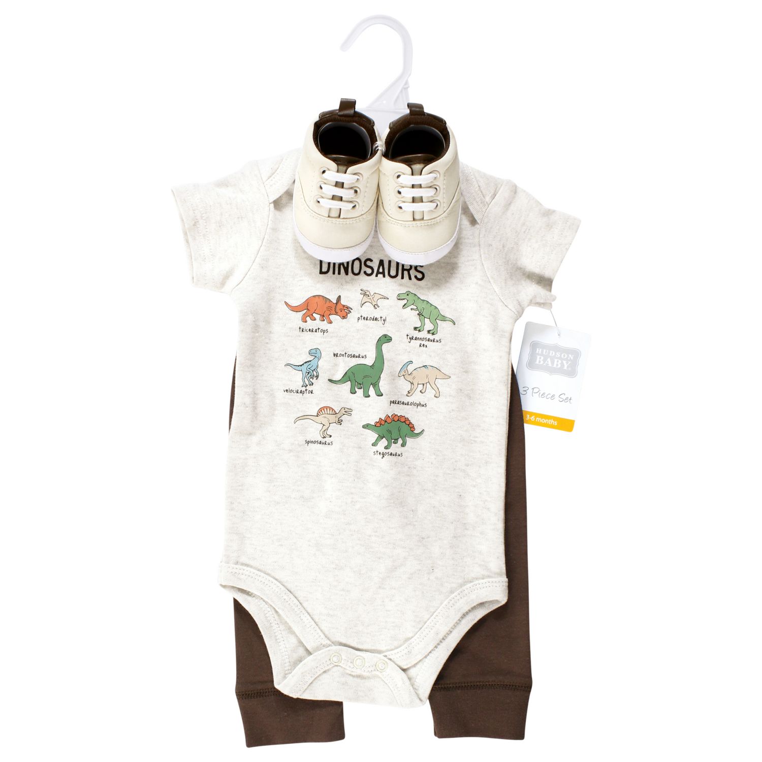 Baby Boys Hudson Three-Piece Long-Sleeve Bodysuit Outfit with Pants and Footwear