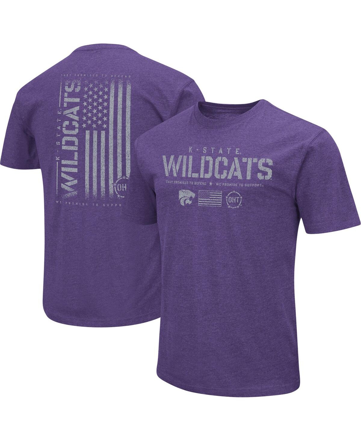 Men's Purple Kansas State Wildcats Oht Appreciation Flag 2.0 T-Shirt - Heather Purple