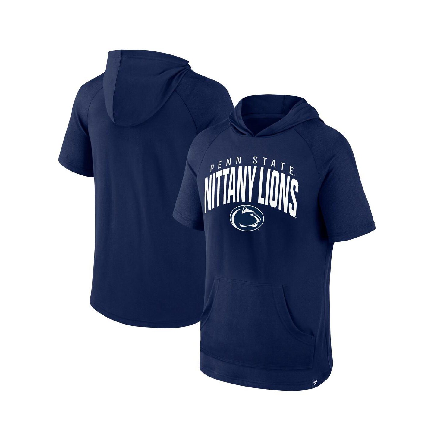 Мужское худи Fanatics Navy Penn State Nittany Lions Double Arch Raglan Short Sleeve T-Shirt — фото 1