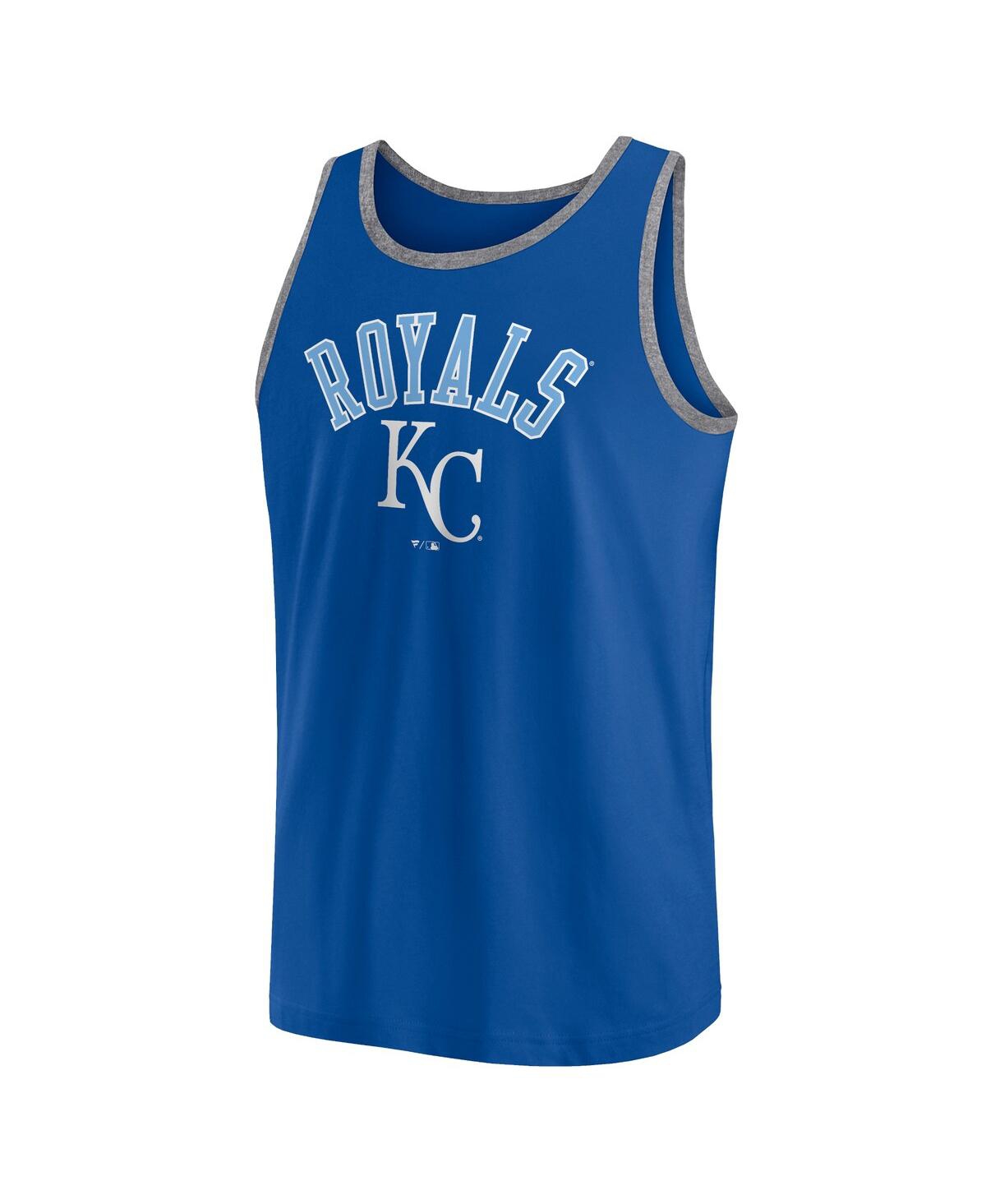 Fanatics Men'sKansas City Royals Bet Tank Top - Royal, Heather Gray