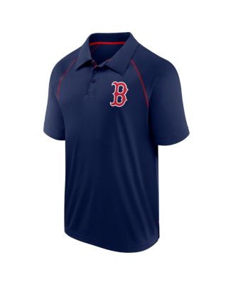 Men's Navy Boston Red Sox Strong Alone Raglan Polo