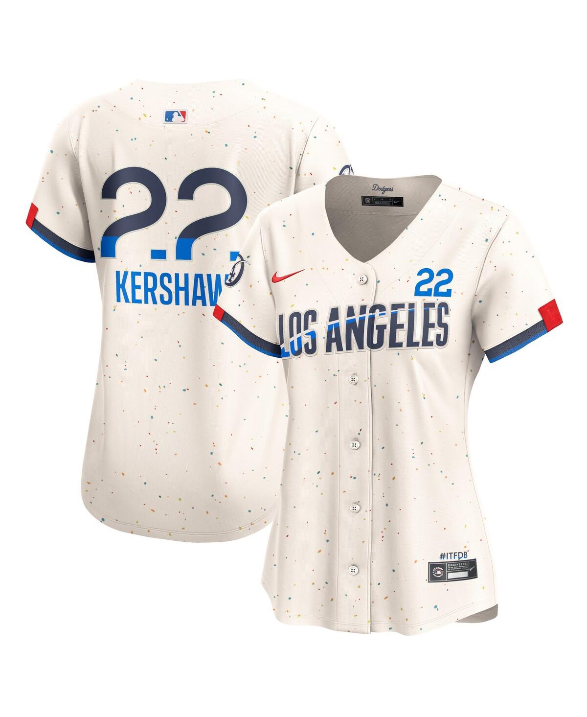 Women's Clayton Kershaw Cream Los Angeles Dodgers 2024 City Connect Limited Player Jersey - Cream