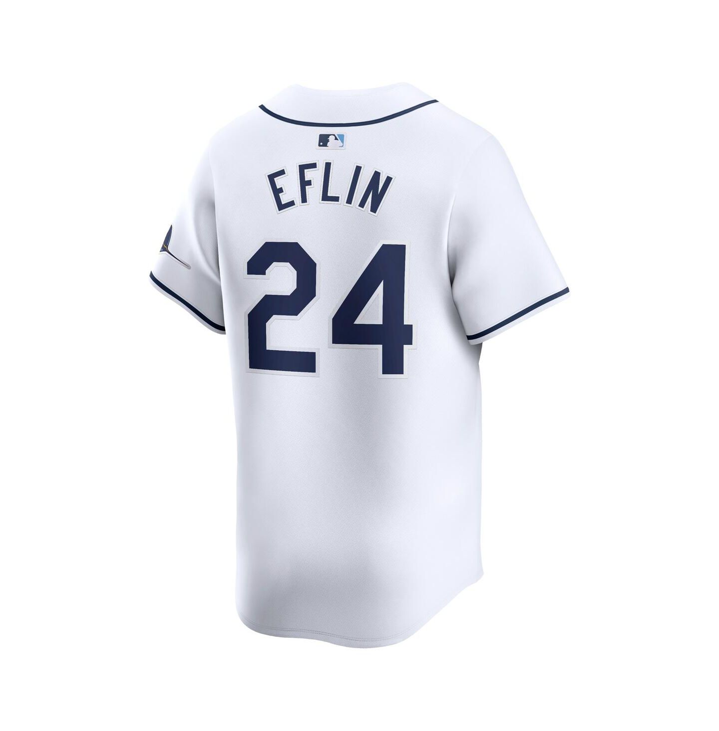 Мужской топ Nike Zach Eflin White Tampa Bay Rays Home Limited Player Jersey — фото 2