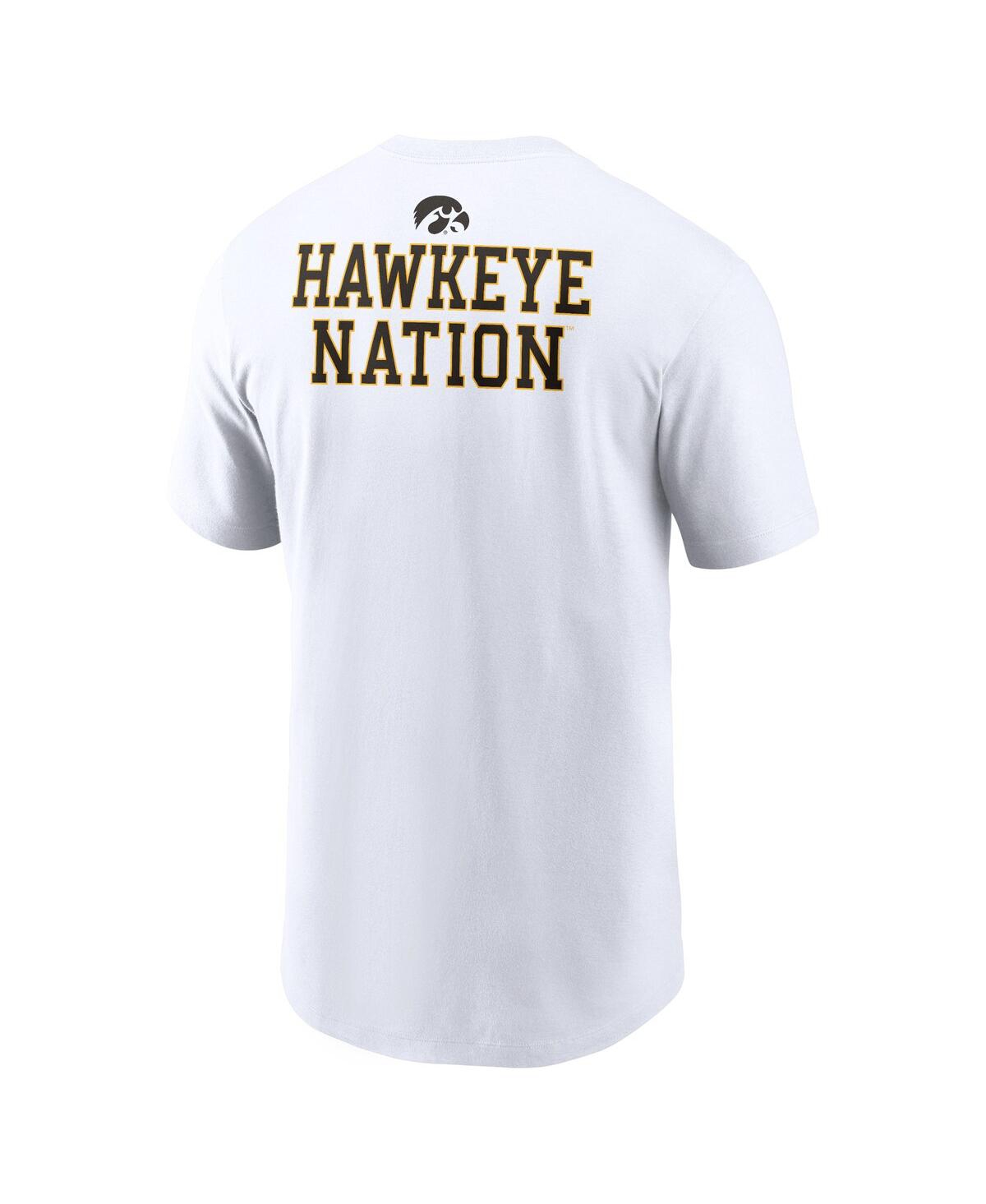 Nike Men's White Iowa Hawkeyes Blitz 2-hit T-shirt In White
