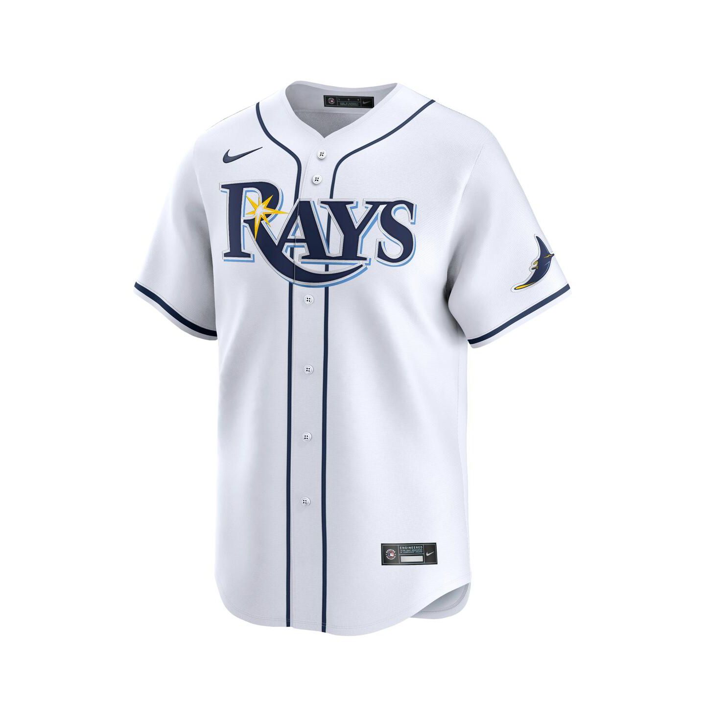 Мужской топ Nike Zach Eflin White Tampa Bay Rays Home Limited Player Jersey — фото 3