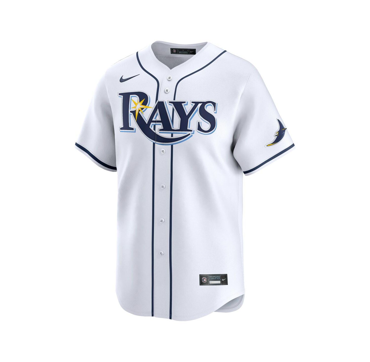 Men's Zach Eflin White Tampa Bay Rays Home Limited Player Jersey